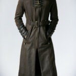 Brown Steampunk Gothic Military Hooded Coat
