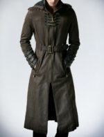 Brown Steampunk Gothic Military Hooded Coat