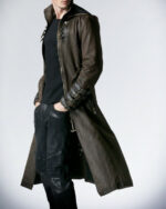 Brown Steampunk Gothic Military Hooded Coat
