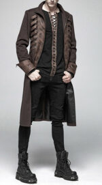 Brown Steampunk Pirate Gothic Coat