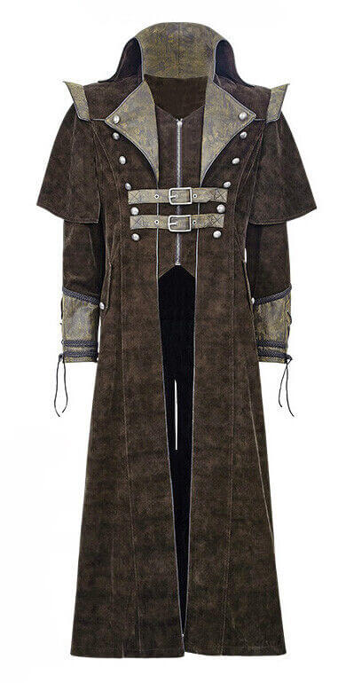 Brown Steampunk Pirate Warrior Gothic Dandy Coat (1) Brown Steampunk Pirate Warrior Gothic Dandy Coat