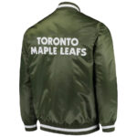Green Toronto Maple Leafs Satin Jacket