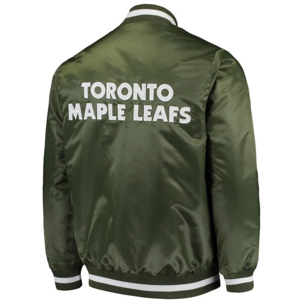 Green Toronto Maple Leafs Satin Jacket