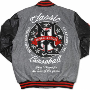 Grey Negro League Baseball Varsity Jacket