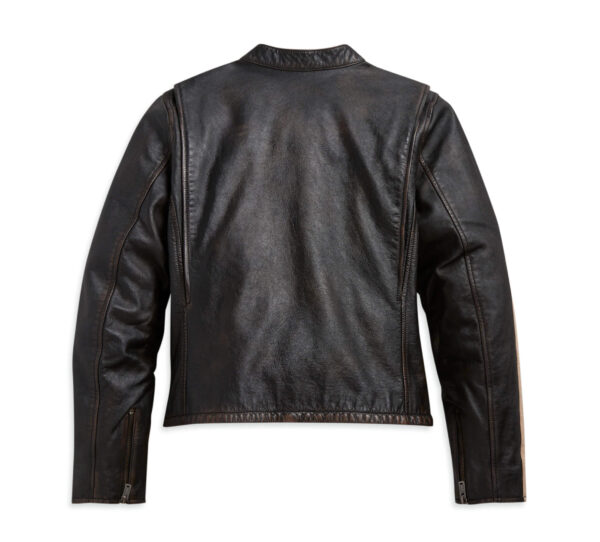 Harley Davidson Motorcycle Sleeve Stripe Leather Jacket