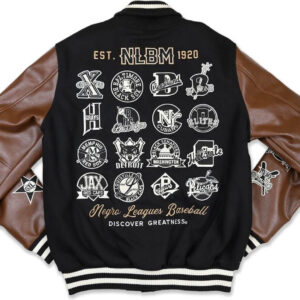 Negro League Baseball S9 Black Varsity Jacket