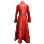Red Steampunk Leather Victorian Gothic Coat