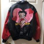 Vintage Betty Boop Leather Red and Black Jacket