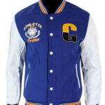 Athletics Blue White Varsity Baseball Letterman Jacket