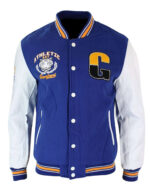 Athletics Blue White Varsity Baseball Letterman Jacket
