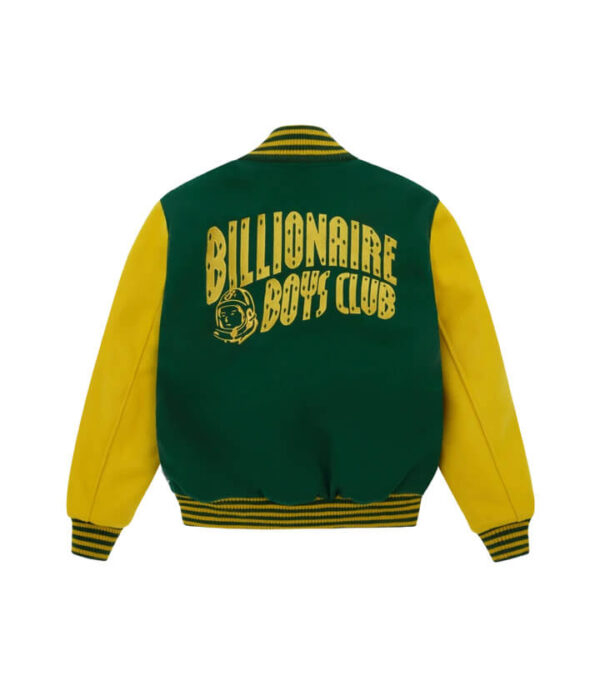 Billionaire Boys Club Green Yellow Varsity Jacket
