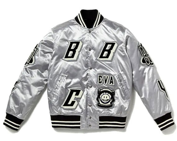 Billionaire Boys Club Silver Satin Jacket (2) Billionaire Boys Club Silver Satin Jacket