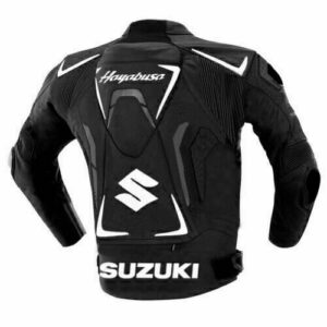 Black Suzuki Race Track Hayabusa Motorcycle Jacket