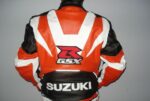 Suzuki GSXR Orange Motorcycle Racing Leather Jacket