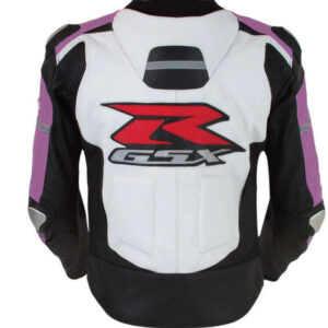 Suzuki GSXR Purple and White Motorcycle Jacket