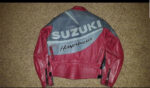 Suzuki Hayabusa Motorcycle Tricolor Leather Jacket