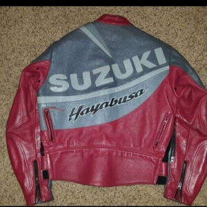 Suzuki Hayabusa Motorcycle Tricolor Leather Jacket