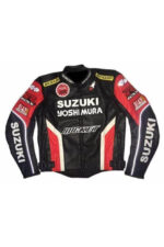 Suzuki Yoshimura Red Motorcycle Leather Jacket