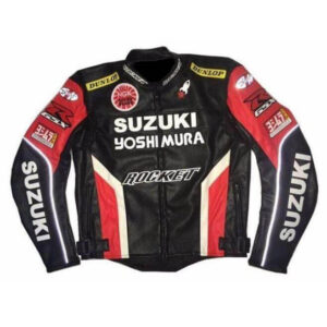 Suzuki Yoshimura Red Motorcycle Leather Jacket
