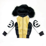 8 Ball Khaki White Robert Phillipe Jacket with Fur Hood