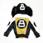 8 Ball Khaki White Robert Phillipe Jacket with Fur Hood