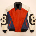 8 Ball Red Blue Leather Jacket By Phase 2
