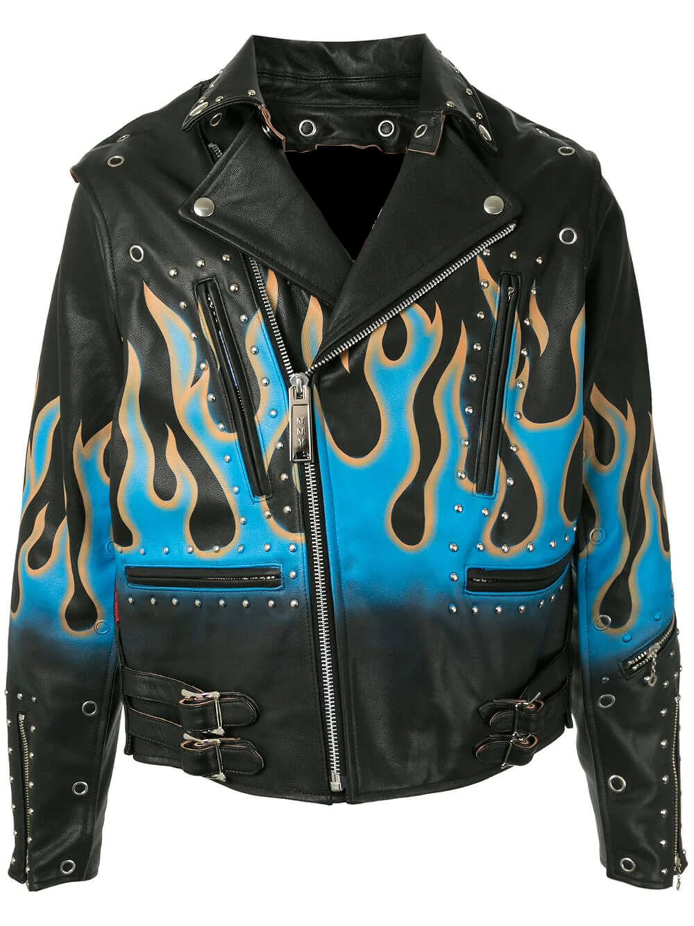 Calgary Flames Bomber Black Leather Jacket