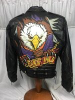 Easy riders Born Wild Black Biker Leather Jacket