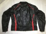 Harley Davidson Black Red Motorcycle Leather Jacket