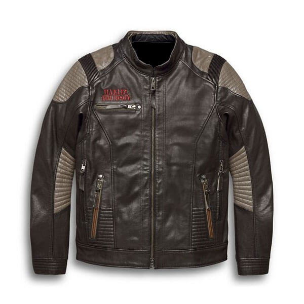 Harley Davidson Brown Exhort Leather Jacket (1) Harley Davidson Brown Exhort Leather Jacket