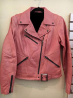 Harley Davidson Cycle Queen Pink Biker Leather Jacket
