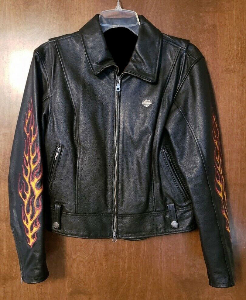 Harley Davidson Flame II Ride Free Leather Jacket - Maker of Jacket