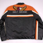 Harley Davidson Orange Black Leather Jacket