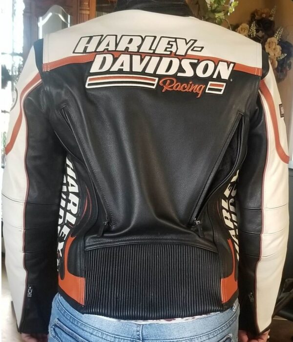 Harley Davidson White Screamin Eagle Leather Jacket