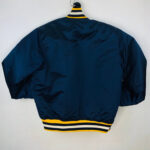 Navy Michigan Wolverines Vintage Satin Jacket