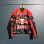 Red Bull Motorcycle Energy Edition Racing Leather Jacket