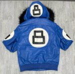 Royal Blue 8 Ball Robert Phillipe Jacket with Fur Hood