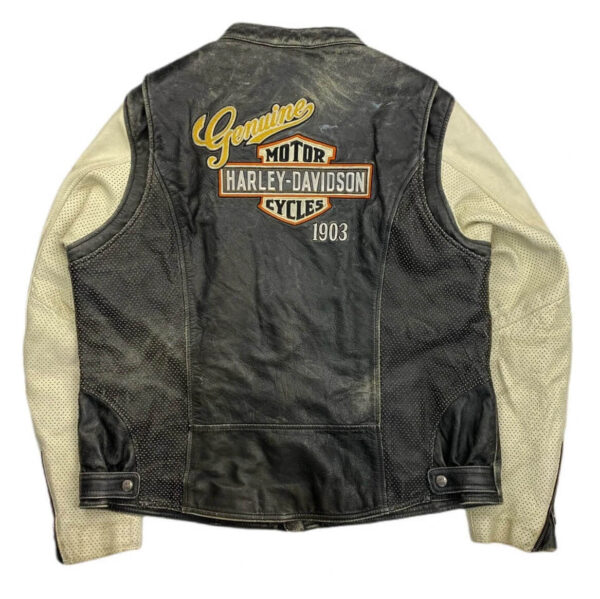 Vintage-Harley-Davidson-Black-Cream-Leather-Jacket