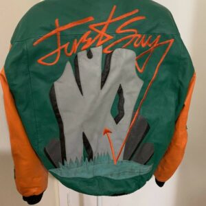 Vintage Just Say No Michael Hoban Leather Jacket