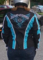 Harley Davidson Blue Black Mesh Riding Jacket