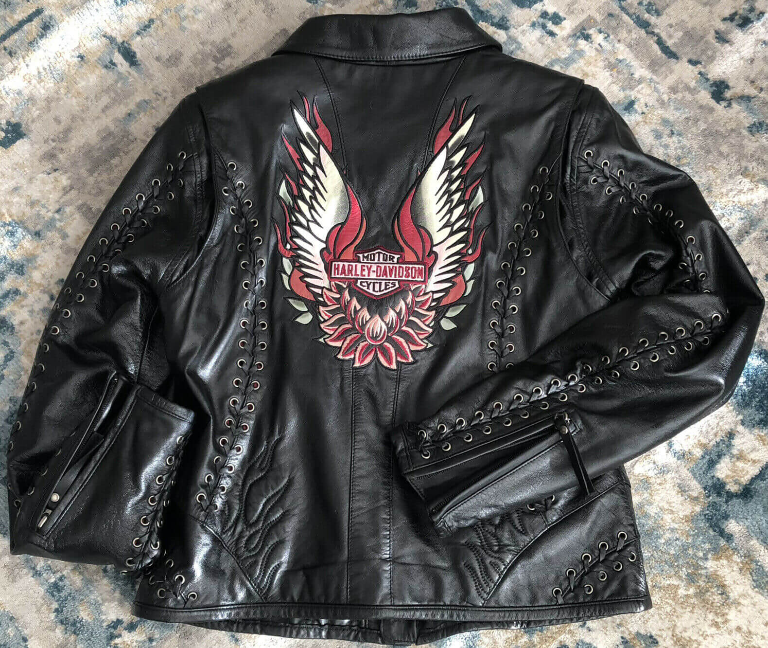 Harley Davidson Gypsy Road Laced Leather Jacket - Maker of Jacket