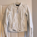Harley Davidson White with Red Eagle Leather Jacket