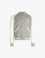 Ralph Lauren Grey Varsity Patch Letterman Jacket
