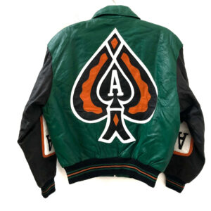 Vintage Ace of Spade Michael Hoban 90s Leather Jacket