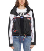 Black Gigi Hadid Speed Windbreaker Jacket