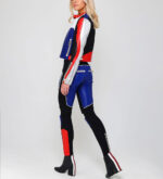 Gigi Hadid Color Block Speed Leather Jacket