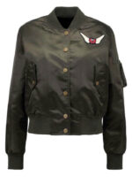 Gigi Hadid Embroidered Black Bomber Jacket