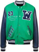 Green Eagle Logo Impressionism Varsity Bomber Jacket
