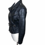 Harley Davidson Embossed Tattoo Biker Leather Jacket