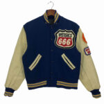 Hysteric Glamour Blue and Cream Varsity Jacket